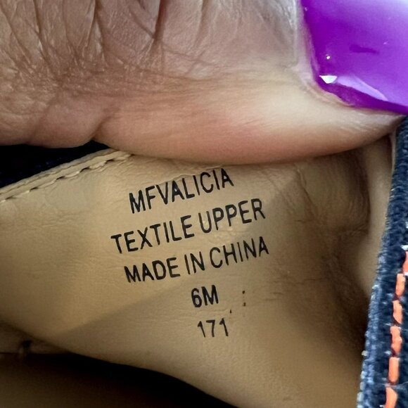 🟣🟣🟣 Marc Fisher Women's Size 6 Striped Colorblock Tie Up Espadrille Sandals - Picture 11 of 11